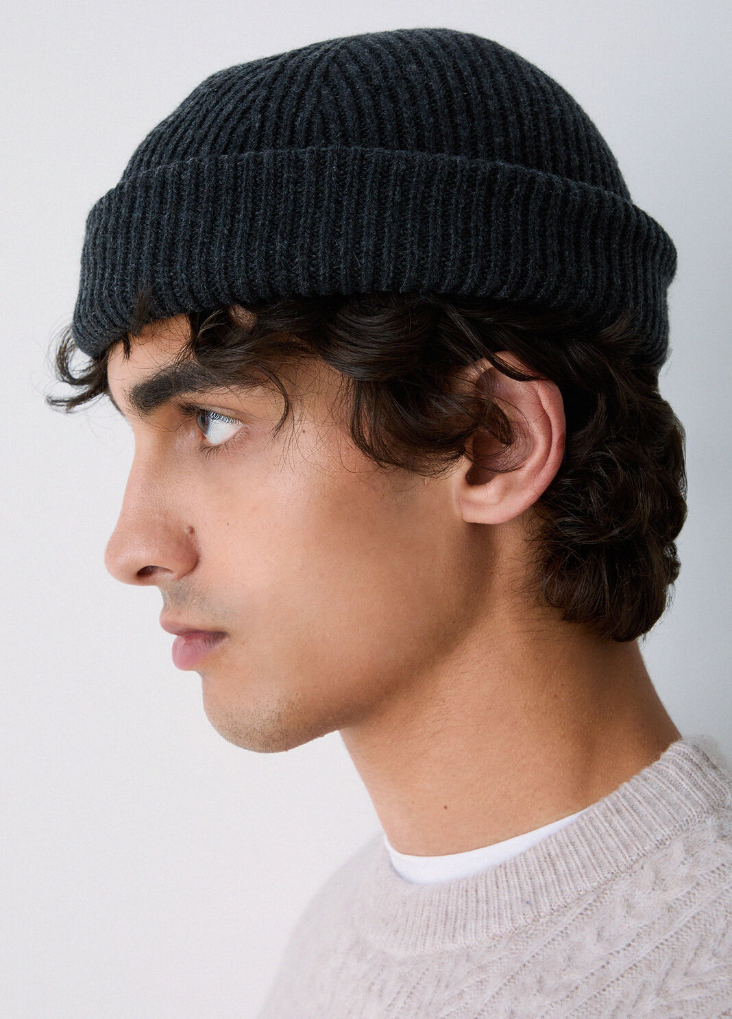 Beanie in wool dark grey Liu Jo - large image number 0