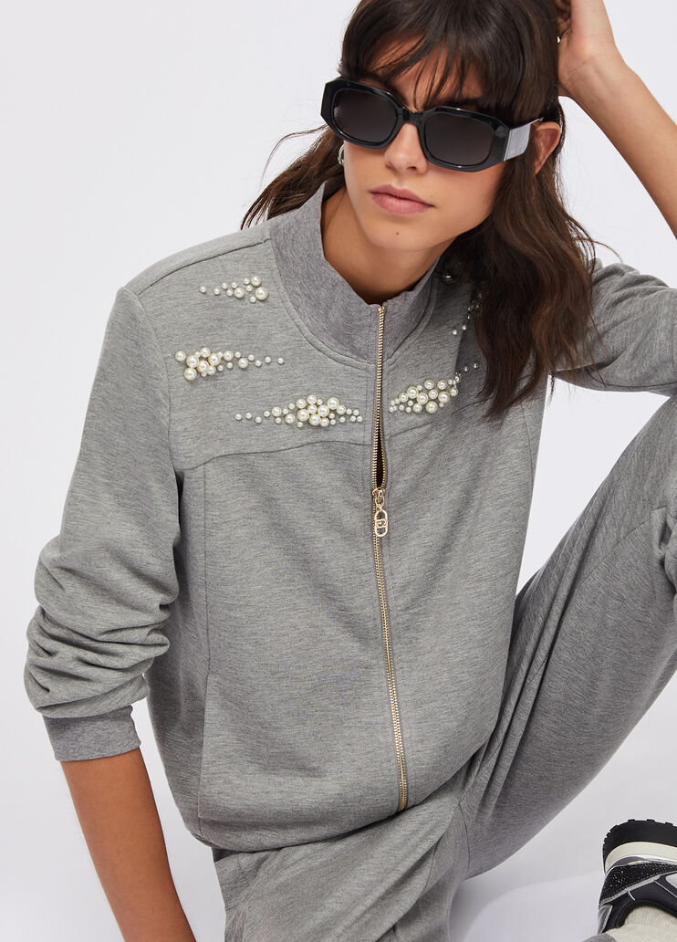 Sweatjacke Hellgrau Liu Jo - large image number 2