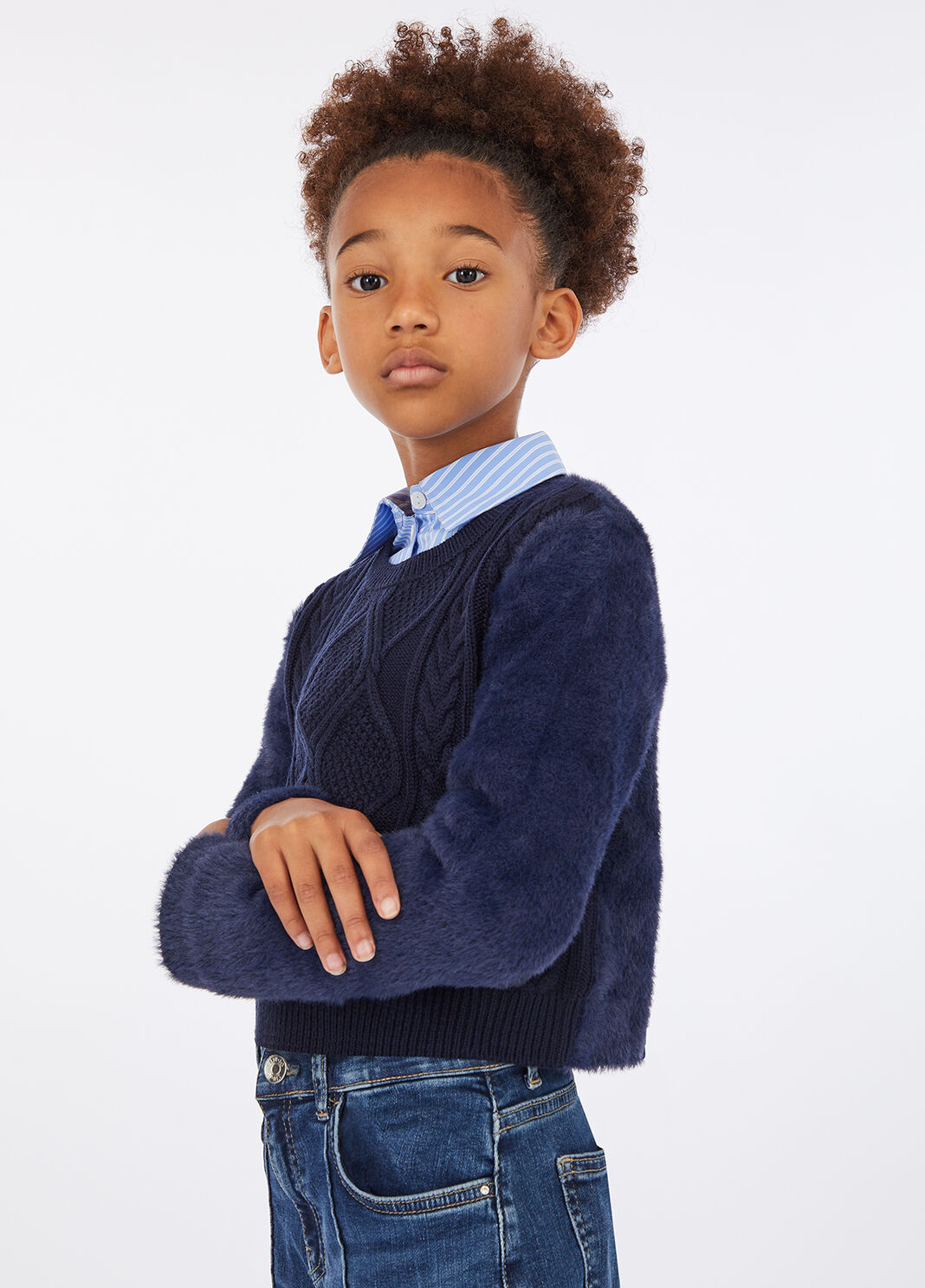 Pullover with soft sleeves dark blue Liu Jo - large image number 0