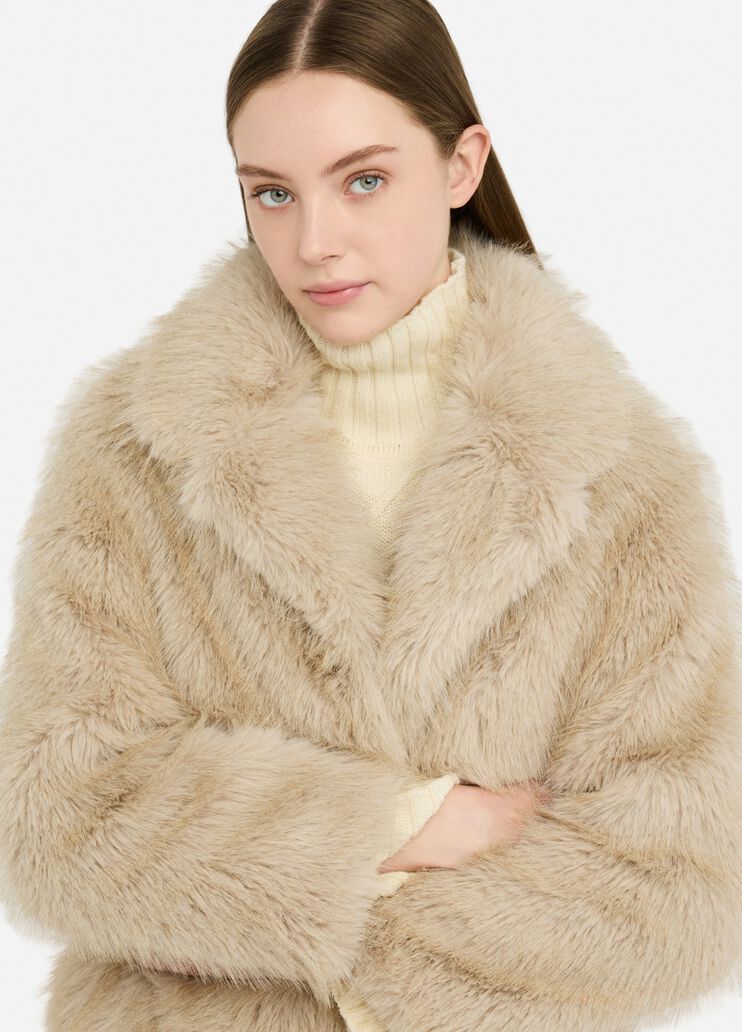 Faux fur jacket honey Liu Jo - medium Faux fur jacket honey Liu Jo - medium