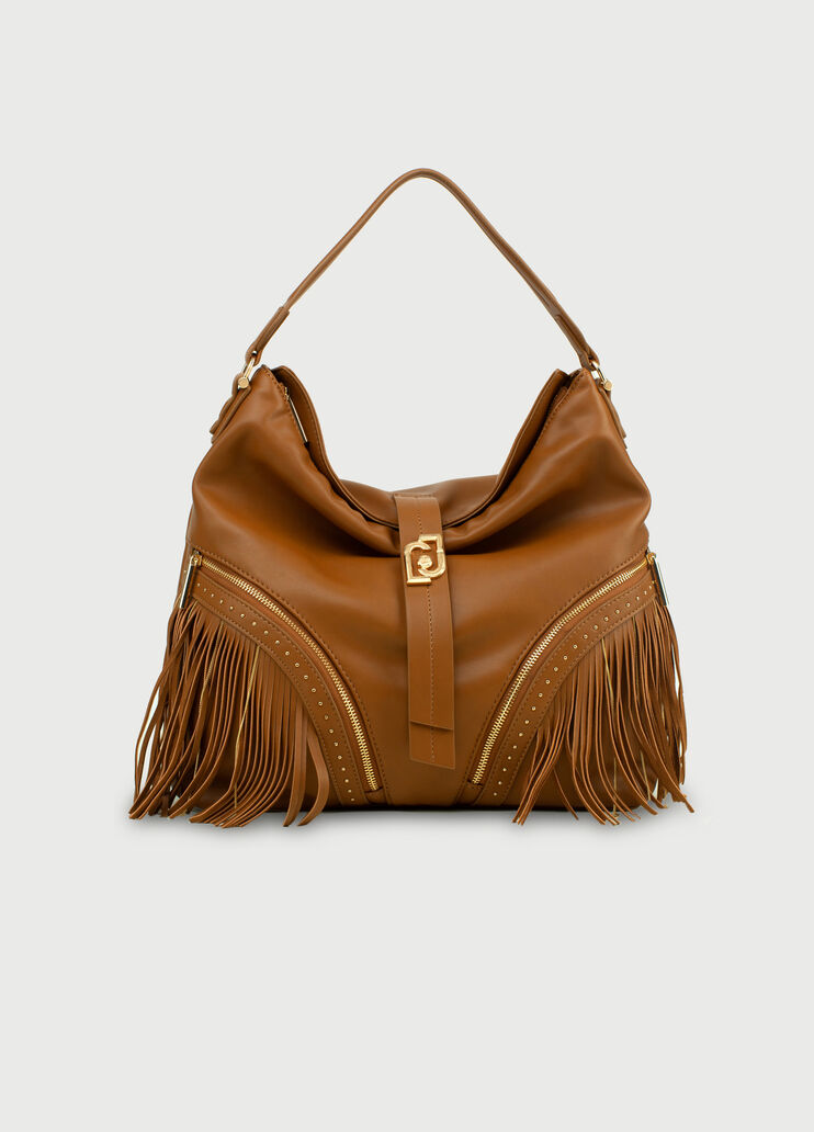 Shoulder bag with fringes Brown Liu Jo - large image number 0 Shoulder bag with fringes Brown Liu Jo - large image number 0