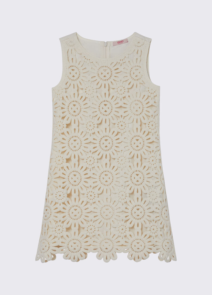 Abito corto in macram&egrave; beige Liu Jo - medium