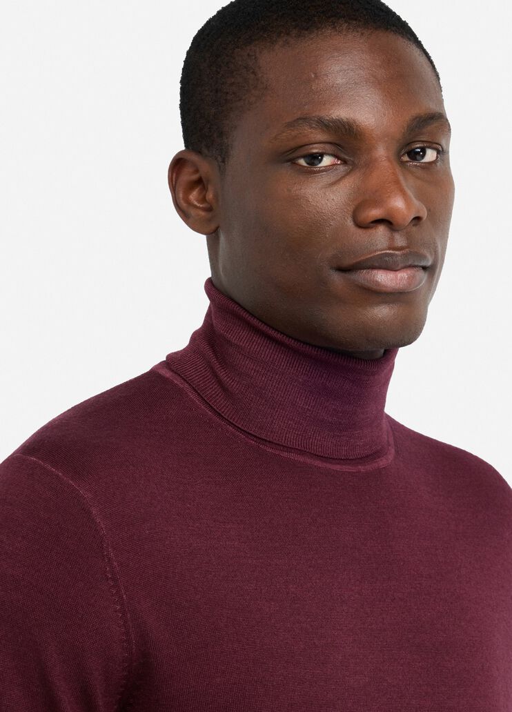 Rollkragenpullover aus Wolle Weinrot Liu Jo - large image number 2 Rollkragenpullover aus Wolle Weinrot Liu Jo - large image number 2