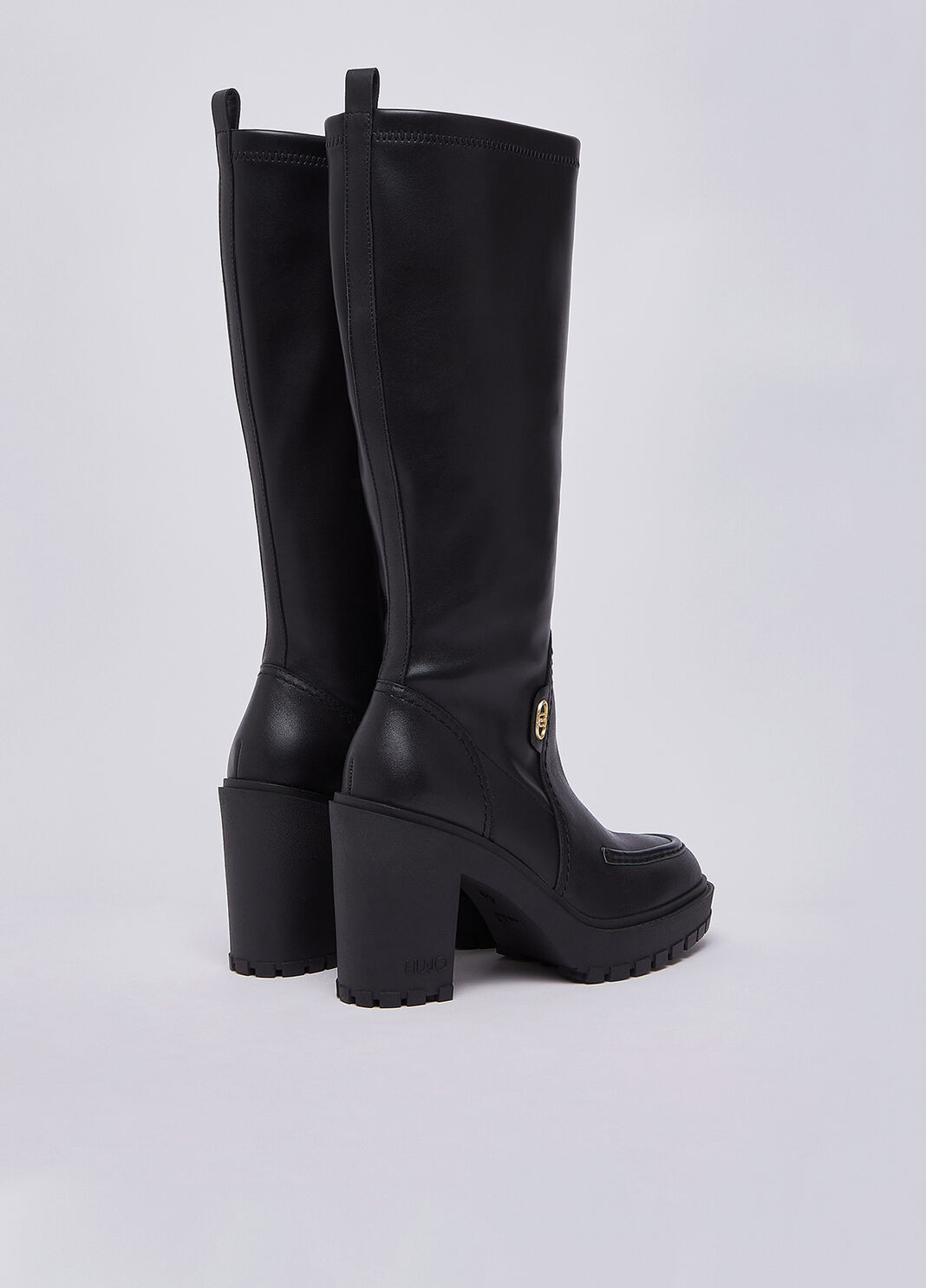 Knee-high boots with logo black Liu Jo - large image number 2