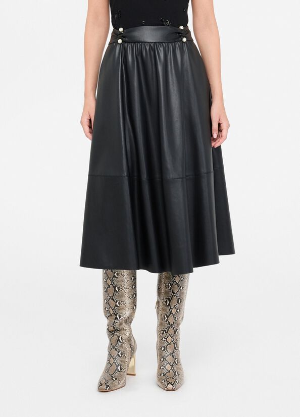 Coated fabric skirt black Liu Jo - large image number 0
