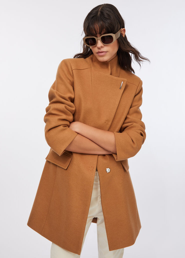 Mantel aus doppellagigem Tuch Beige Liu Jo - medium