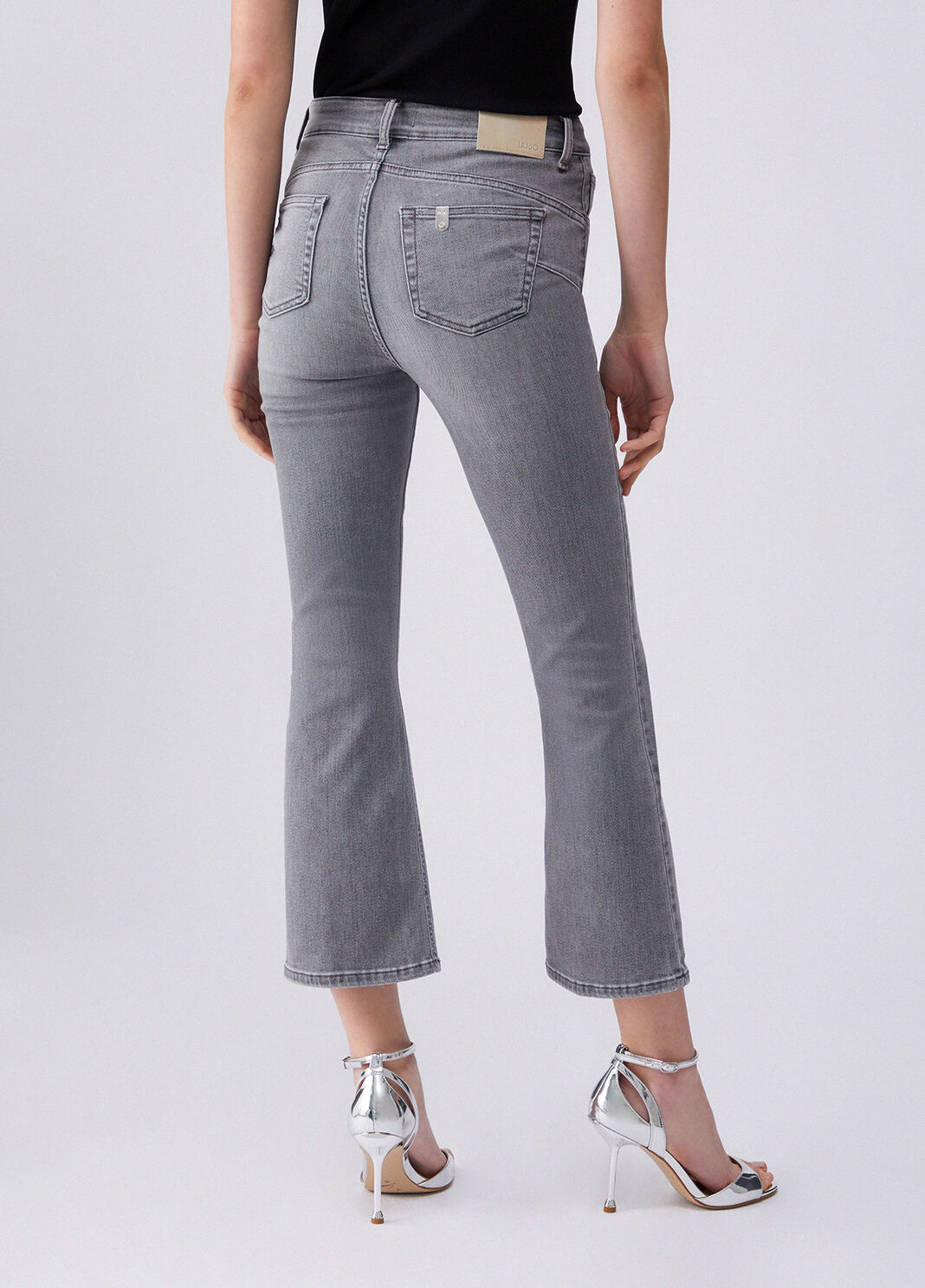 Jean bootcut taille haute denim gris Liu Jo - large image number 1