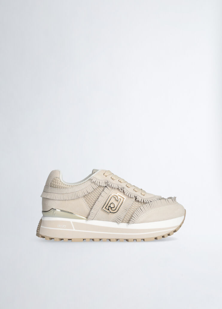 Platform sneakers with fringing beige Liu Jo - large image number 1 Platform sneakers with fringing beige Liu Jo - large image number 1