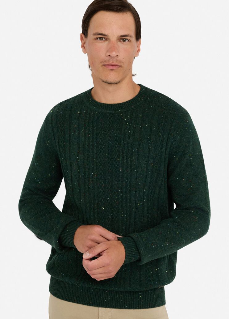 Pull en laine avec motif de torsades vert foncé Liu Jo - medium Pull en laine avec motif de torsades vert foncé Liu Jo - medium