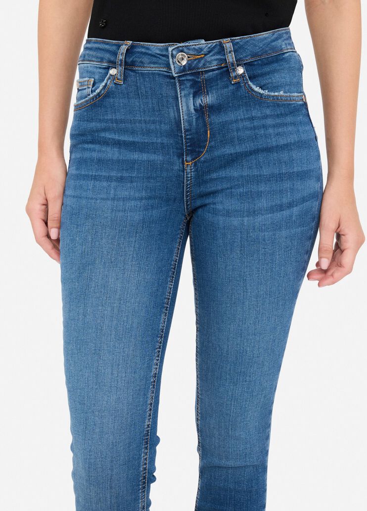 Skinny-Jeans mit hohem Bund Dunkles Denimblau Liu Jo - large image number 2 Skinny-Jeans mit hohem Bund Dunkles Denimblau Liu Jo - large image number 2