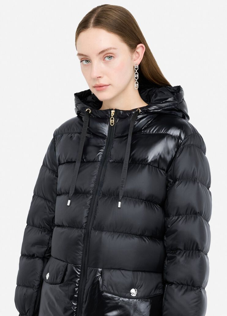 Jacke aus gestepptem Nylon Schwarz Liu Jo - large image number 2 Jacke aus gestepptem Nylon Schwarz Liu Jo - large image number 2