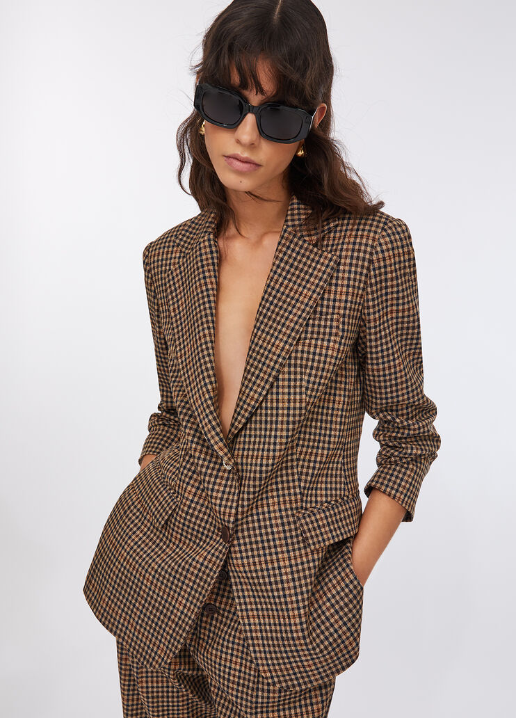 Veste oversize à carreaux beige Liu Jo - medium Veste oversize à carreaux beige Liu Jo - medium