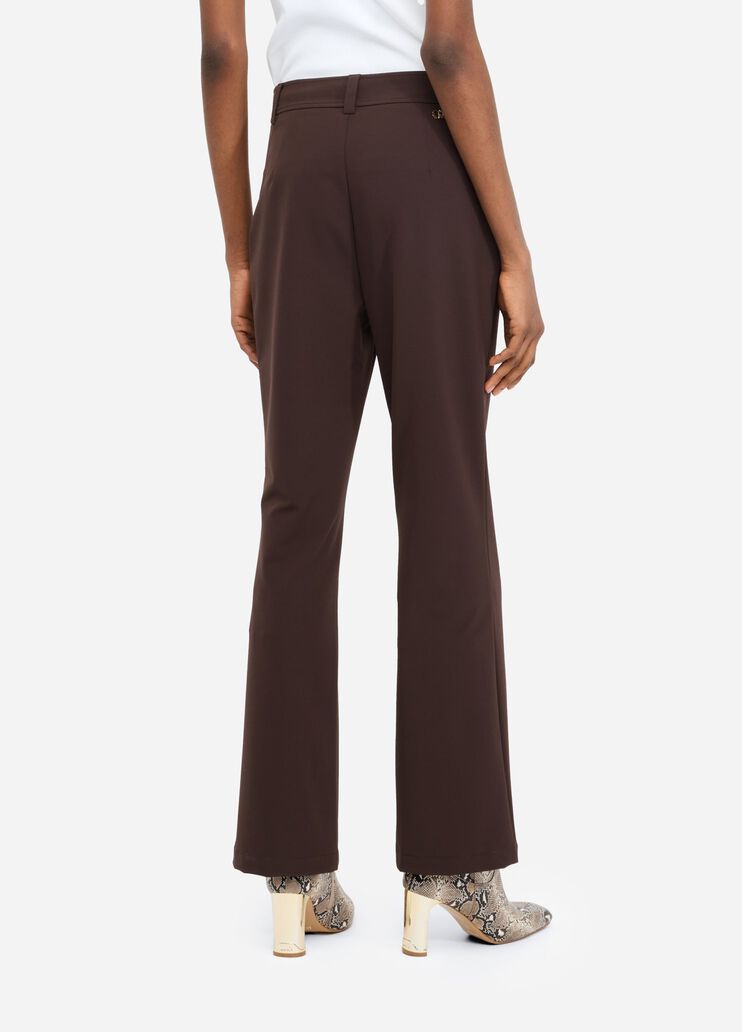 High-rise flared trousers chocolate Liu Jo - large image number 1 High-rise flared trousers chocolate Liu Jo - large image number 1