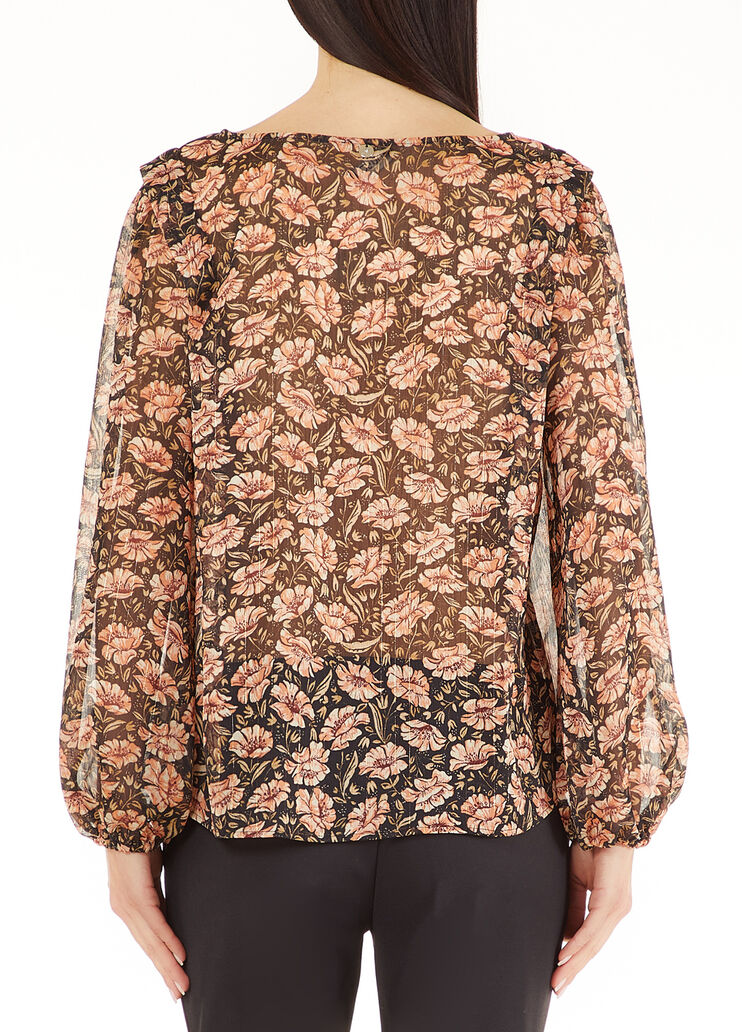 Blouse à fleurs écoconçue noir à fleurs Liu Jo - large image number 1 Blouse à fleurs écoconçue noir à fleurs Liu Jo - large image number 1