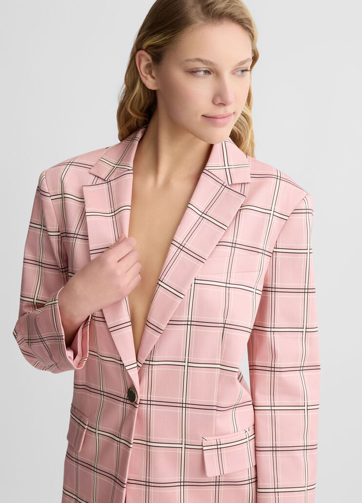 Chequered blazer pink Liu Jo - large image number 2 Chequered blazer pink Liu Jo - large image number 2