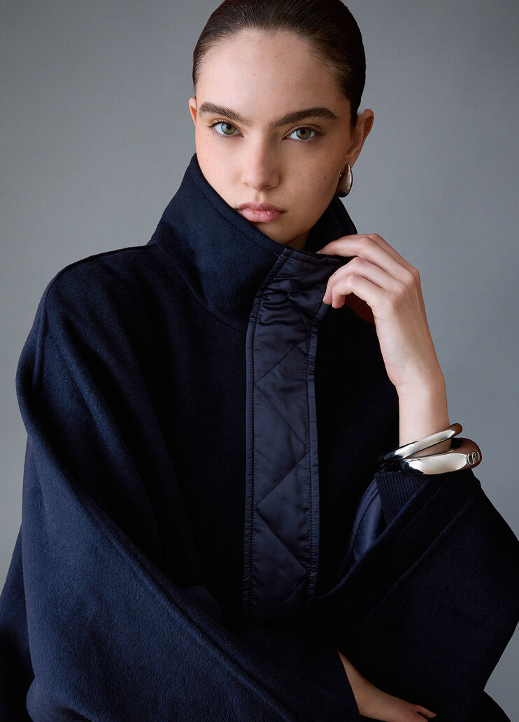 Wool Kimono Cape dark blue Liu Jo - medium