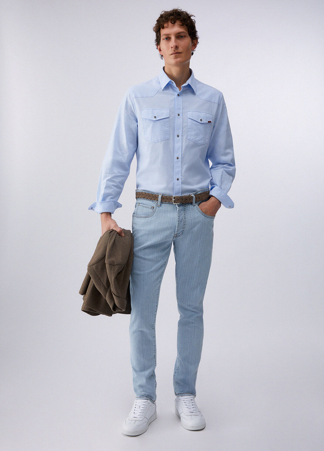 Chemise Oxford &agrave; poches bleu clair Liu Jo - large image number 5