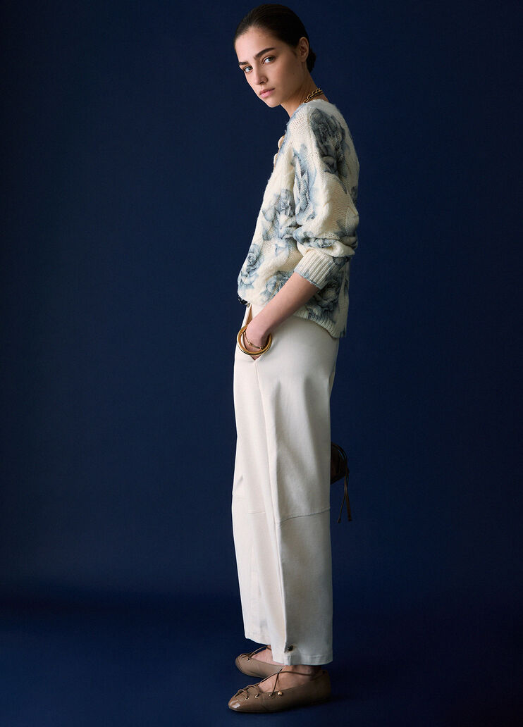 Balloon pants in punto milano white Liu Jo - medium