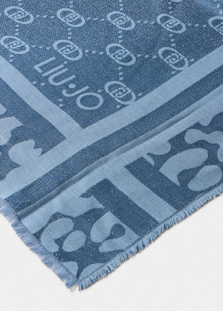 Stola mit Logo Azurblau Liu Jo - large image number 3 Stola mit Logo Azurblau Liu Jo - large image number 3