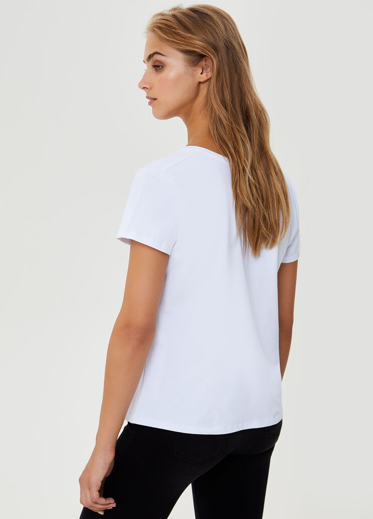 T-shirt with precious stones Pink Liu Jo - large image number 1