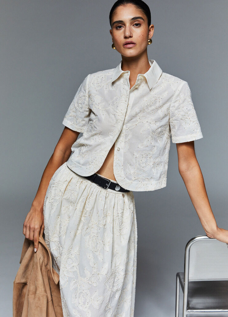 Shirt with embroidery white Liu Jo - medium