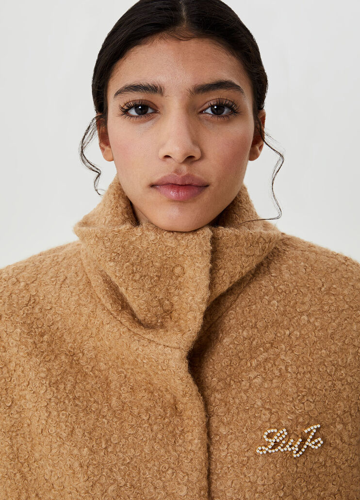 Faux fur winter coat Brown Liu Jo - large image number 2 Faux fur winter coat Brown Liu Jo - large image number 2