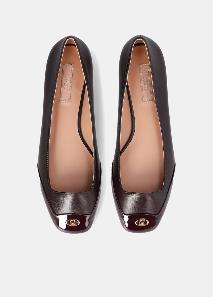 Nappa leather ballet flats amarone Liu Jo - large image number 3 Nappa leather ballet flats amarone Liu Jo - large image number 3