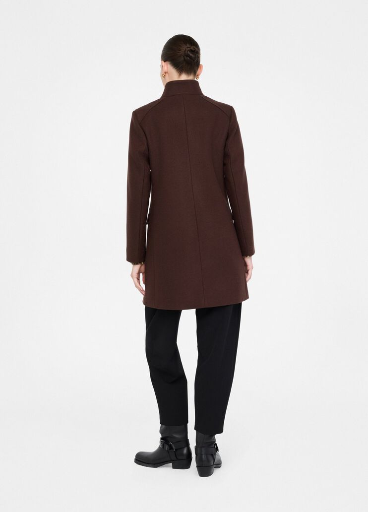 Double cloth coat chocolate Liu Jo - large image number 1  Double cloth coat chocolate Liu Jo - large image number 1