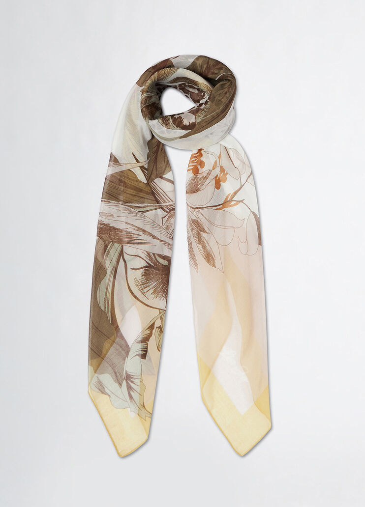 Scarf with floral print beige Liu Jo - medium Scarf with floral print beige Liu Jo - medium