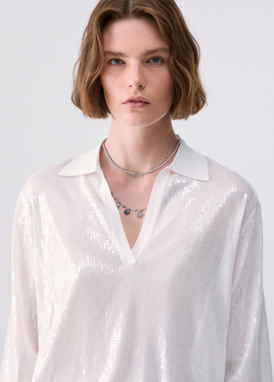 Pull avec paillettes blanc Liu Jo - large image number 2