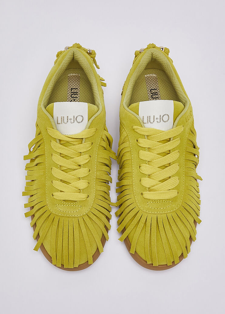 Sneakers in suede with fringe yellow Liu Jo - medium