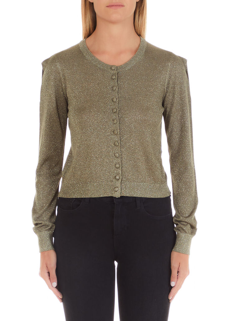 Cardigan en lurex® vert Liu Jo - large image number 0