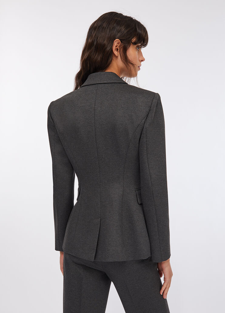 Blazer mit Schmuckbrosche Schiefergrau Liu Jo - large image number 1