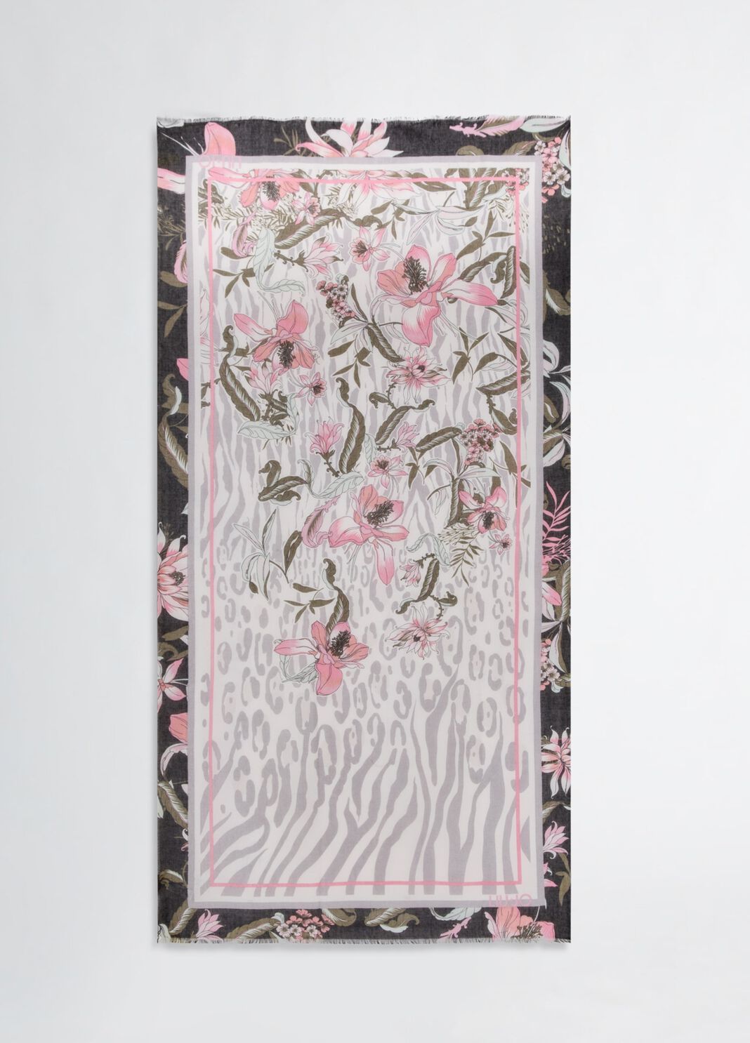 Scarf with floral print black Liu Jo - large image number 2