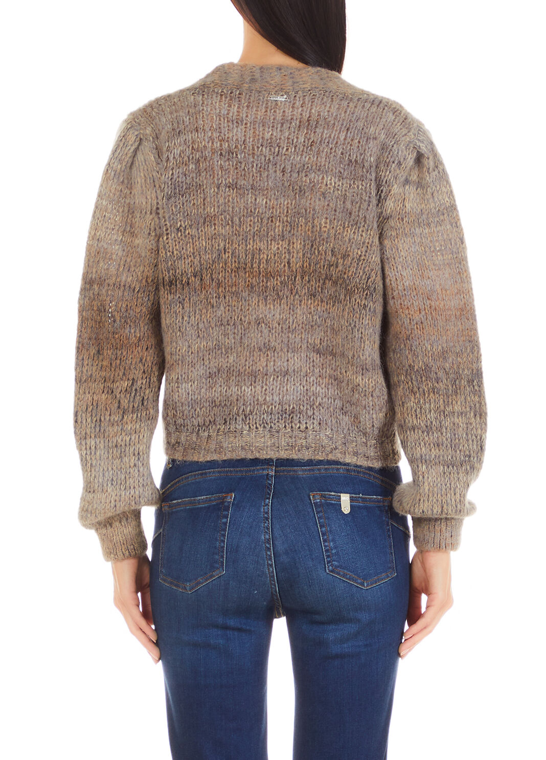 Cardigan con bottone gioiello tabacco sfumato Liu Jo - large image number 1