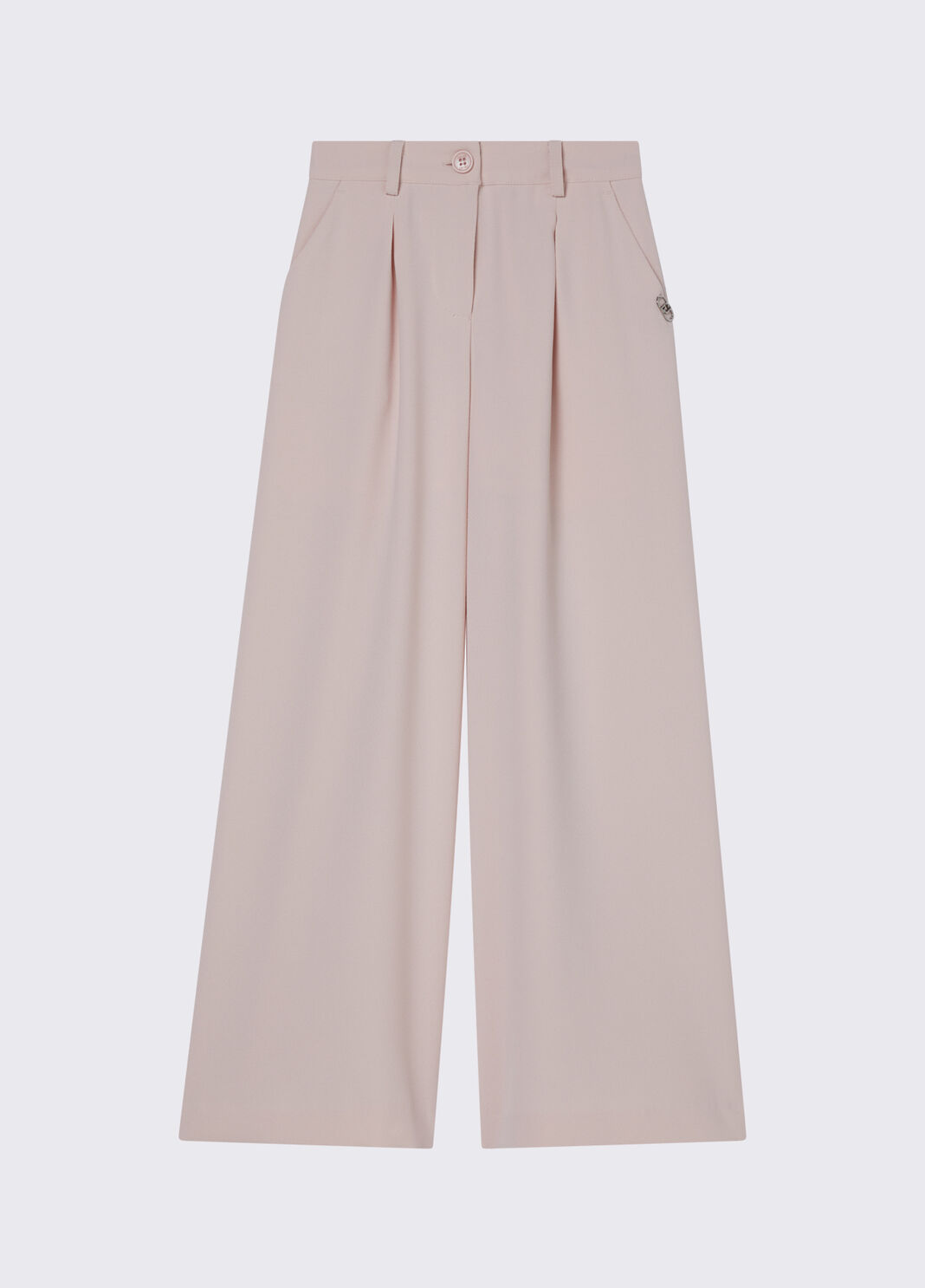 Palazzohose aus Kreppsatin Pfirsichrosa Liu Jo - large image number 0