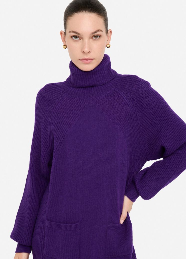 Strickkleid aus 100 % Wolle Violett Liu Jo - large image number 2 Strickkleid aus 100 % Wolle Violett Liu Jo - large image number 2