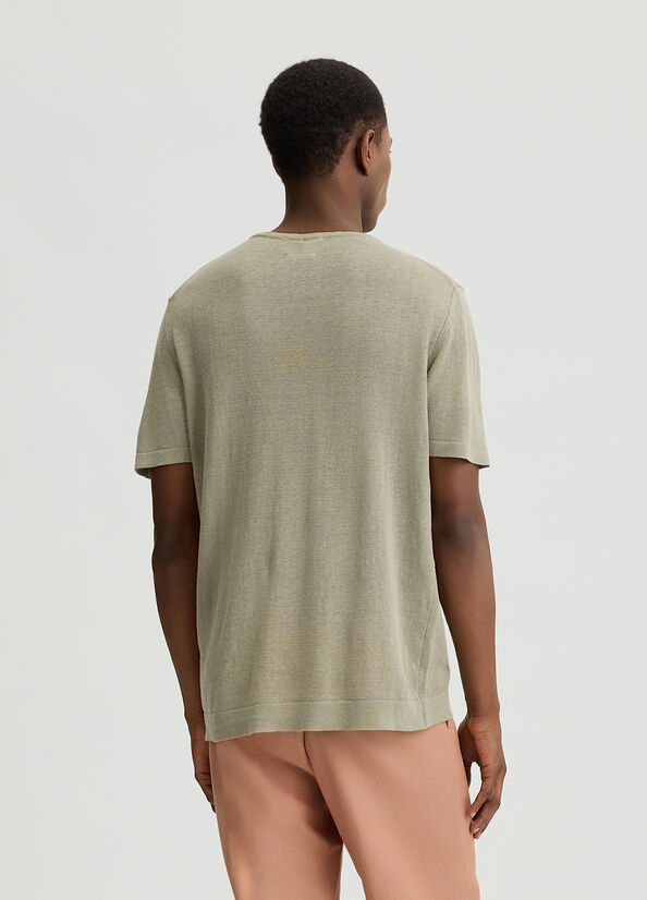 Linen and cotton T-shirt green Liu Jo - large image number 1