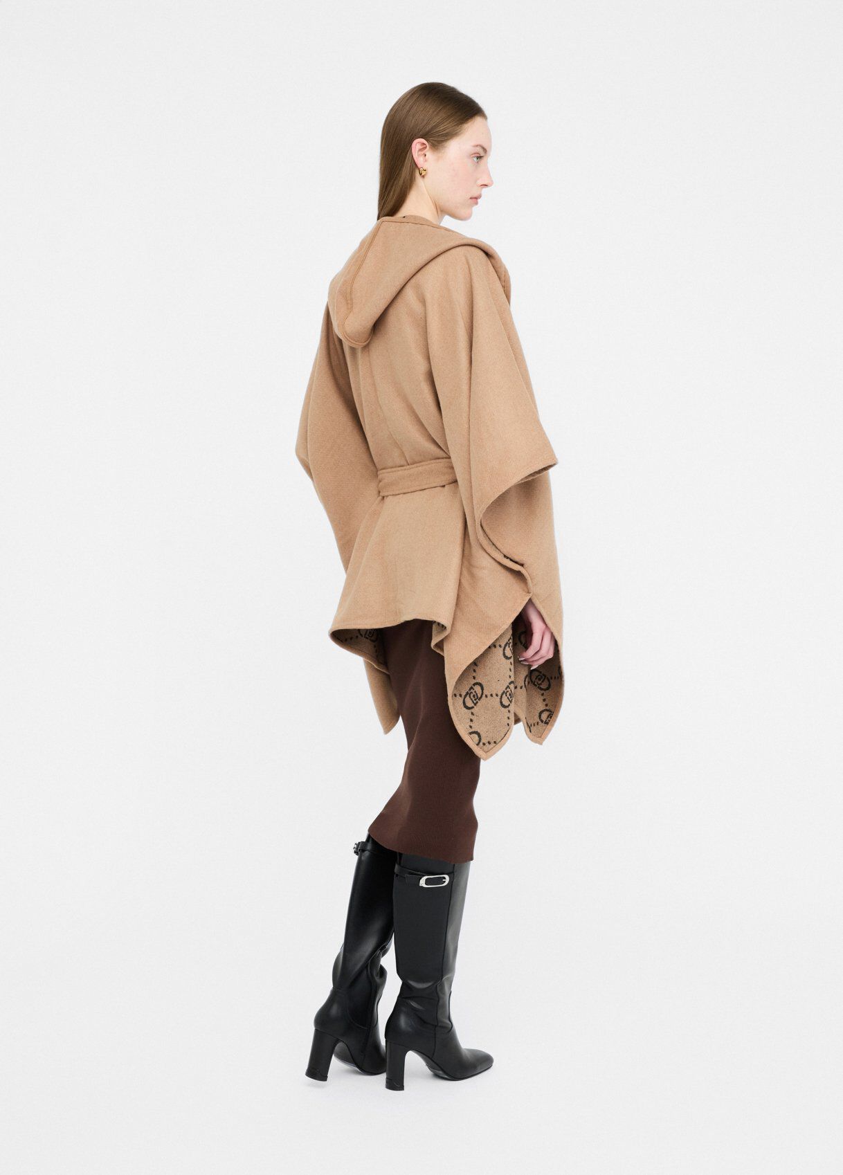 Poncho with hood colour light beige | Liu Jo