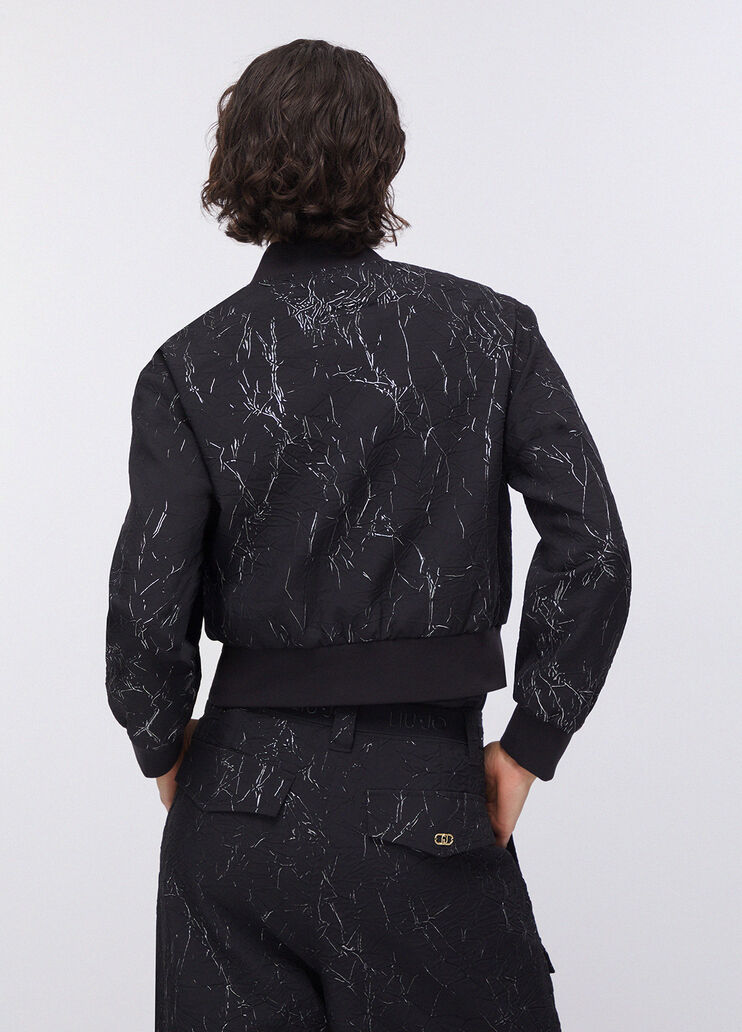 Bomberjacke in Wrinkle-Optik schwarz Liu Jo - large image number 1