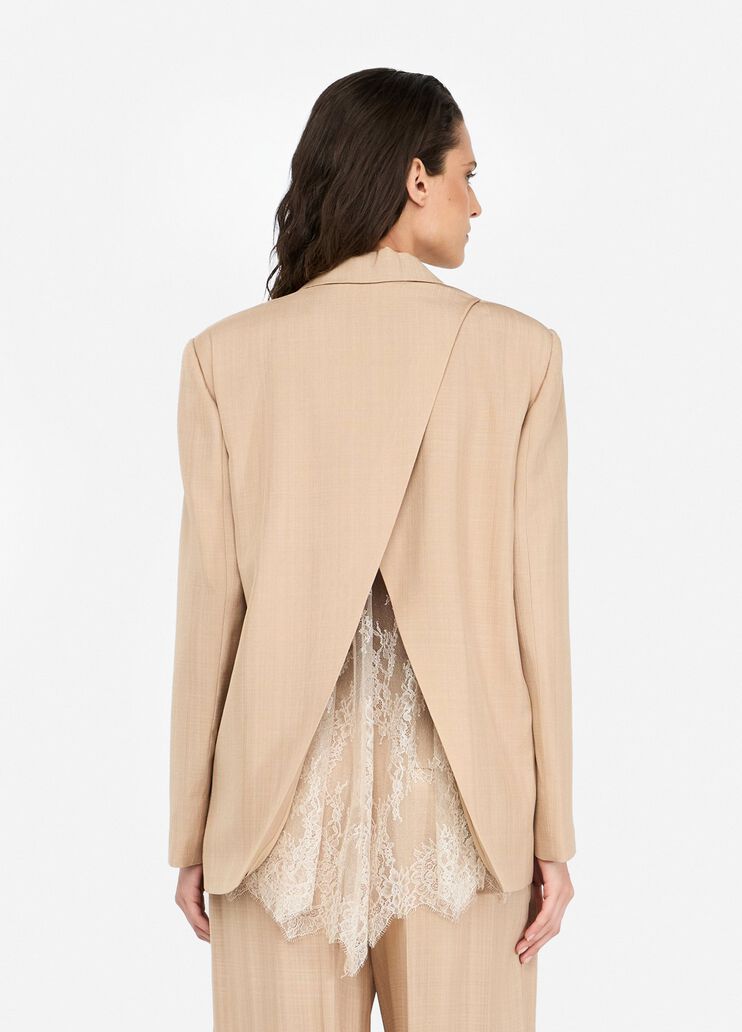 Blouse avec détails en dentelle beige Liu Jo - large image number 1