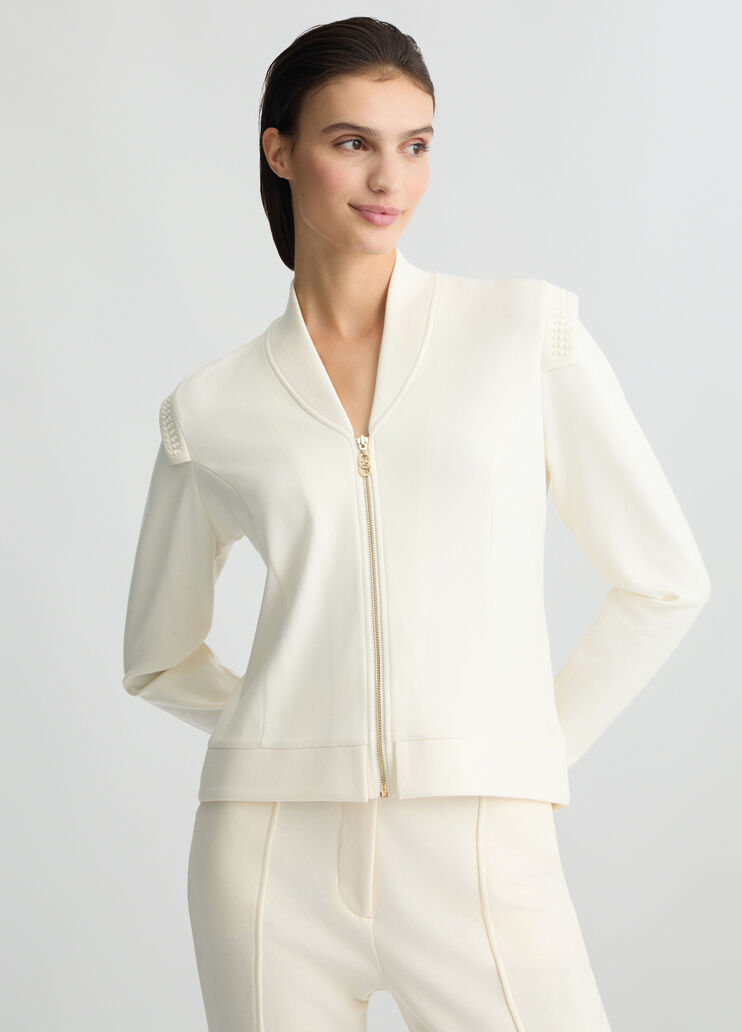 Jumper with zip white Liu Jo - medium Jumper with zip white Liu Jo - medium