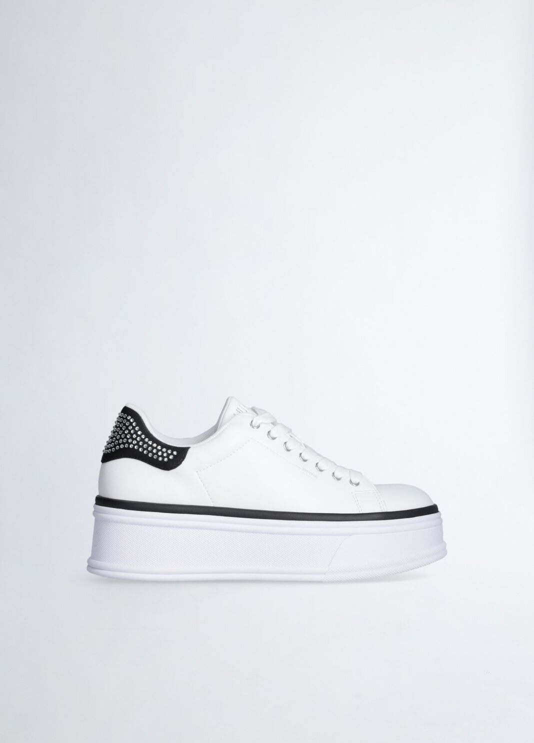 Sneakers en cuir avec strass noir Liu Jo - large image number 1