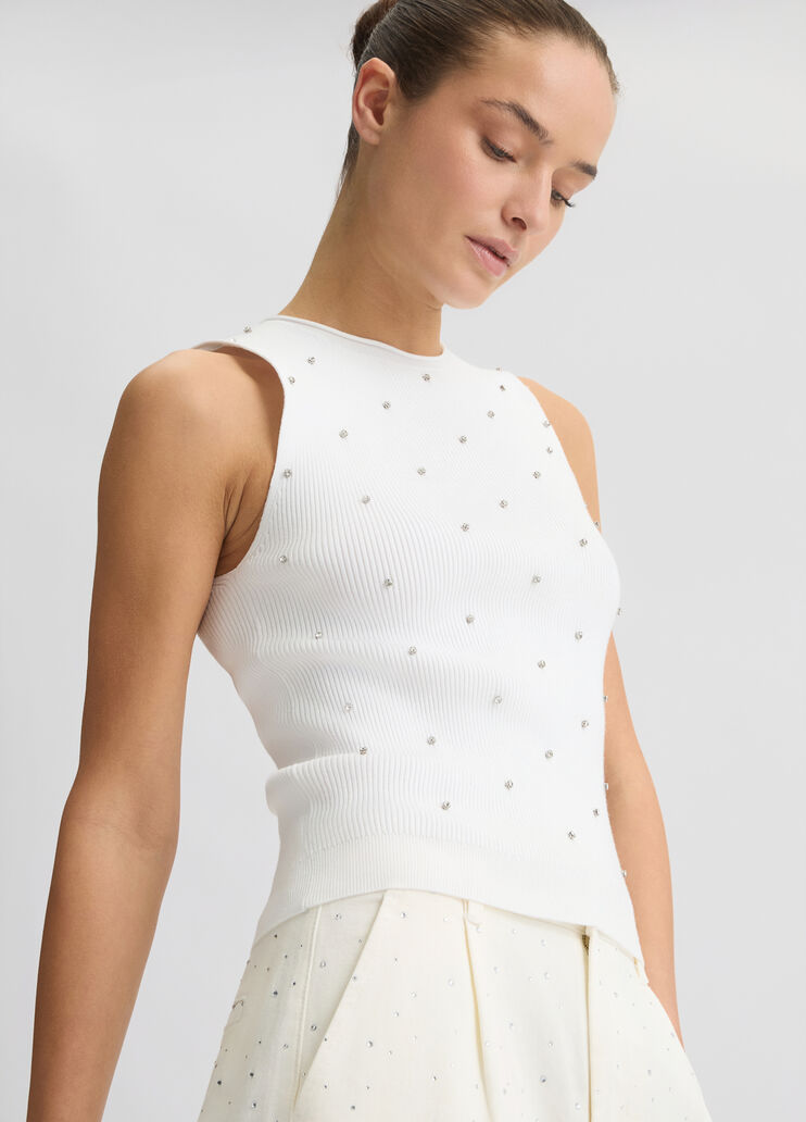 White top with studs white Liu Jo - large image number 3 White top with studs white Liu Jo - large image number 3
