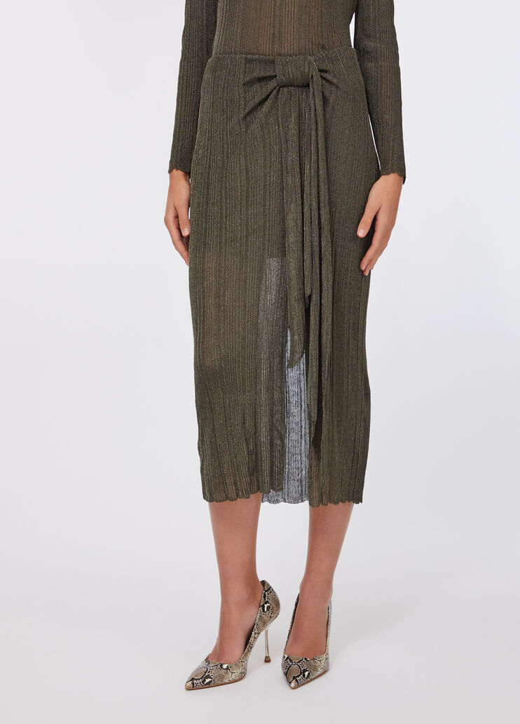 Jupe en maille Lurex® vert mousse Liu Jo - large image number 0