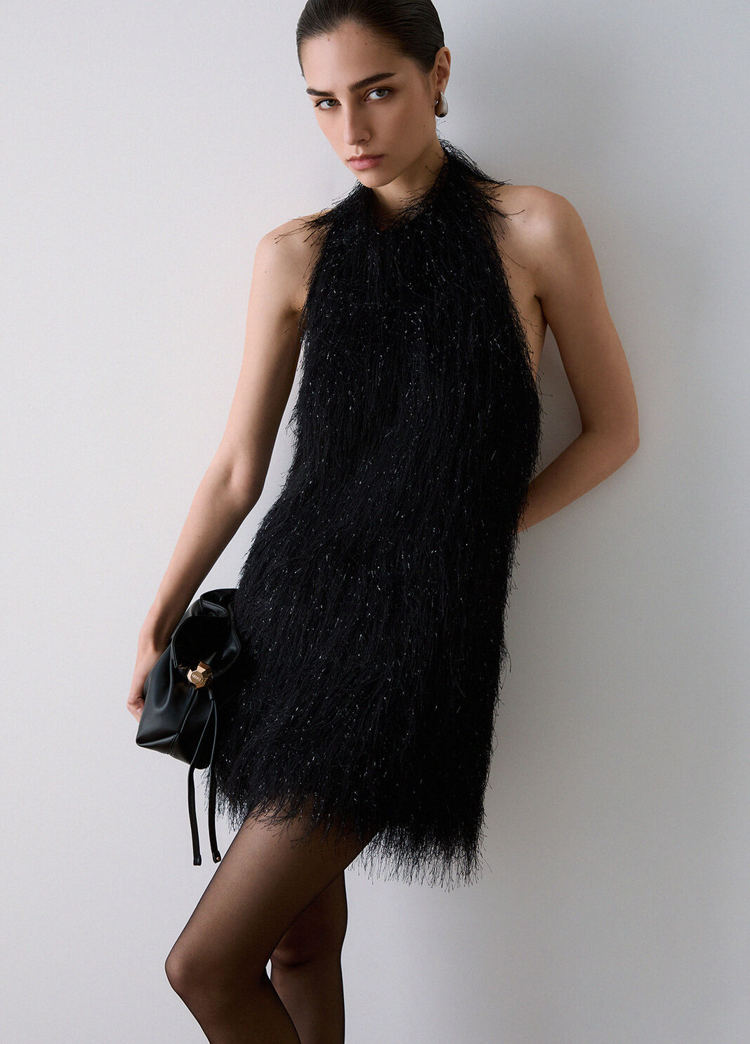 Short dress with frayed fabric black Liu Jo - large image number 3
