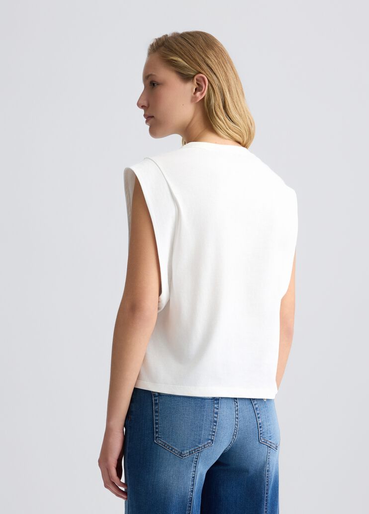 Cotton top white Liu Jo - large image number 1 Cotton top white Liu Jo - large image number 1