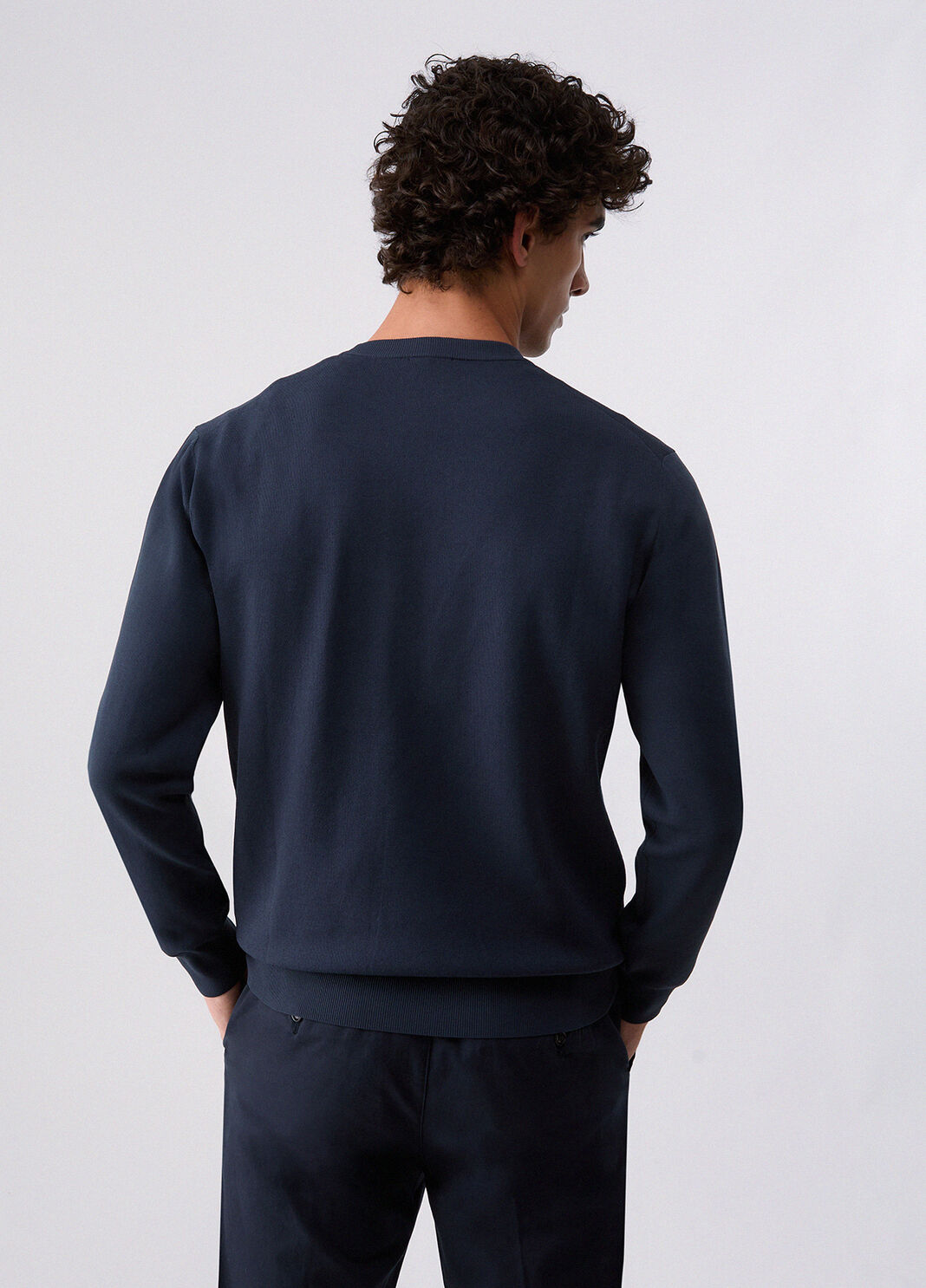 Knit in cotton rasato dark blue Liu Jo - large image number 1