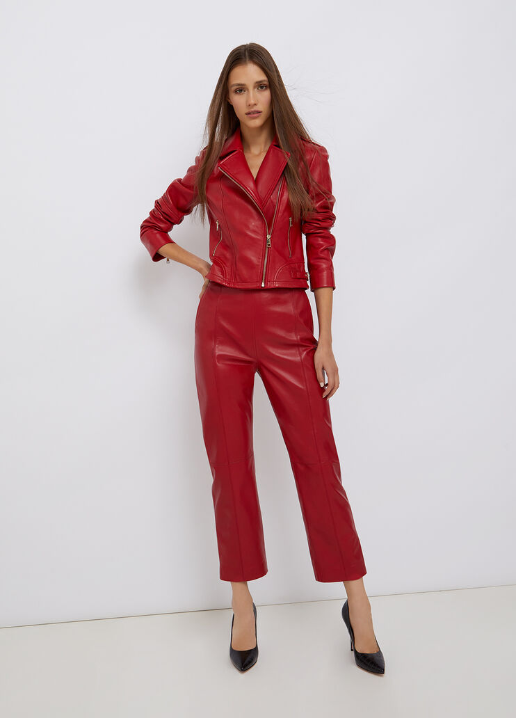 Leather jacket scarlet red Liu Jo - large image number 3 Leather jacket scarlet red Liu Jo - large image number 3