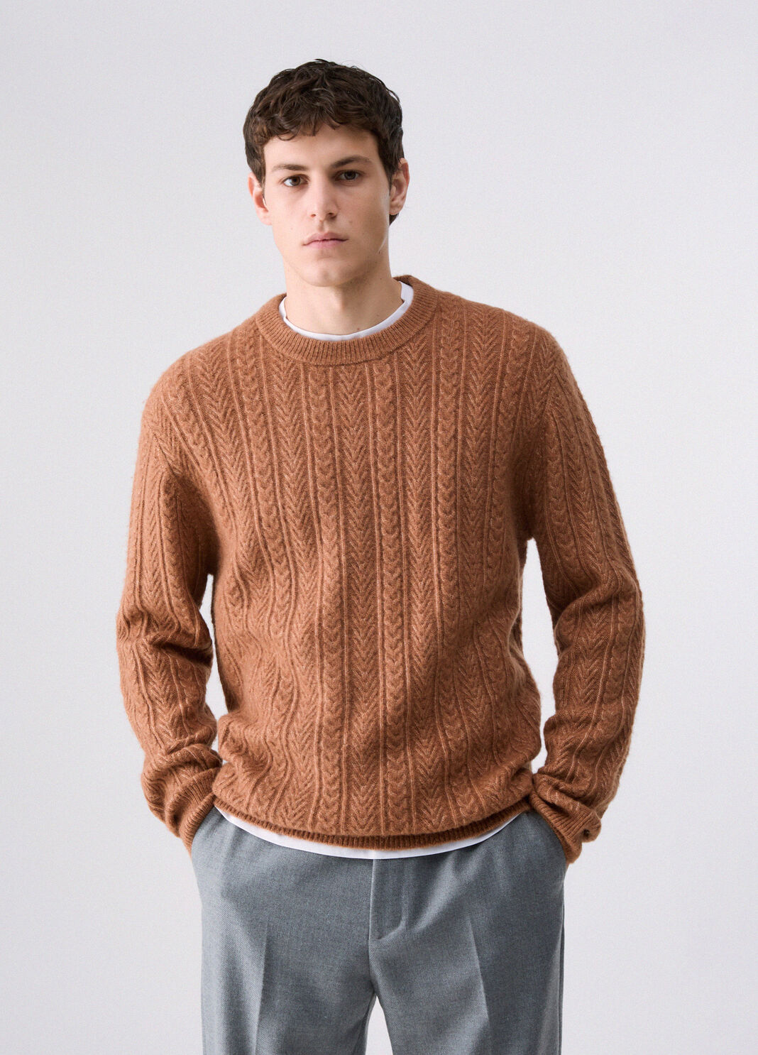 Pull en laine et alpaga beige Liu Jo - large image number 0